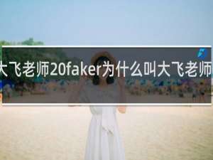 大飞老师 faker为什么叫大飞老师什么梗