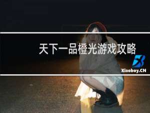 天下一品橙光游戏攻略