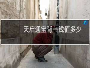 天启通宝背一钱值多少