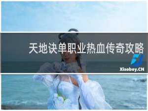 天地诀单职业热血传奇攻略
