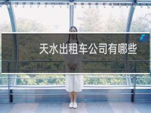 天水出租车公司有哪些