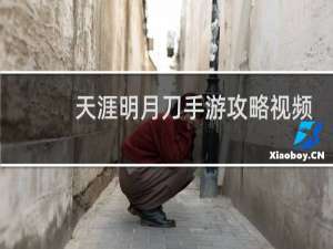 天涯明月刀手游攻略视频