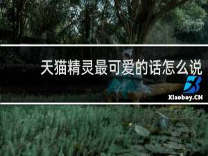 天猫精灵最可爱的话怎么说