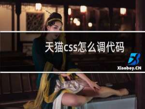 天猫css怎么调代码