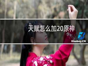 天赋怎么加 原神