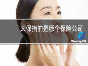 太保指的是哪个保险公司