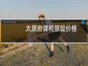 太原府课税银锭价格