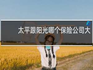太平跟阳光哪个保险公司大