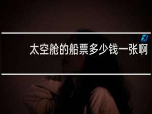 太空舱的船票多少钱一张啊
