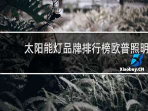 太阳能灯品牌排行榜欧普照明