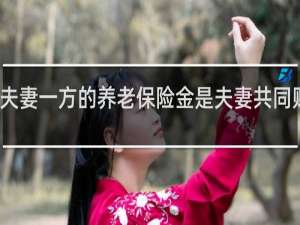 夫妻一方的养老保险金是夫妻共同财产吗