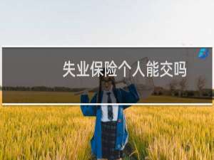 失业保险个人能交吗