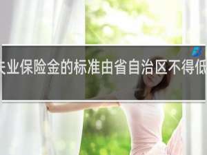 失业保险金的标准由省自治区不得低于什么