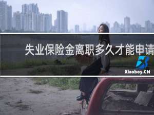 失业保险金离职多久才能申请