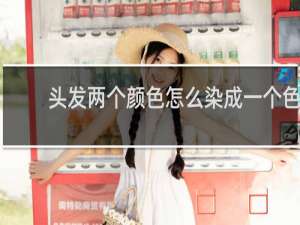 头发两个颜色怎么染成一个色