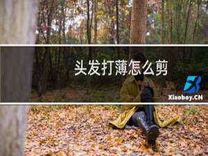 头发打薄怎么剪