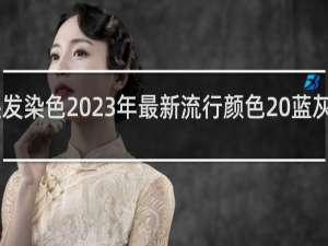 头发染色2023年最新流行颜色 蓝灰 挑染