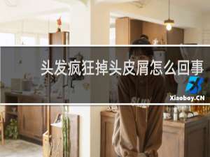 头发疯狂掉头皮屑怎么回事