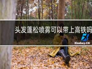 头发蓬松喷雾可以带上高铁吗