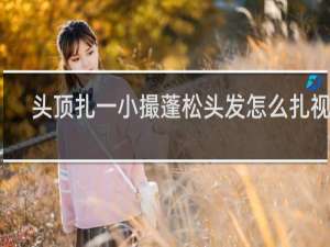 头顶扎一小撮蓬松头发怎么扎视屏