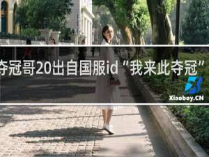 夺冠哥 出自国服id“我来此夺冠”什么梗