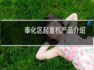 奉化区起重机产品介绍