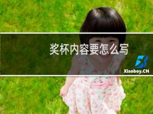 奖杯内容要怎么写