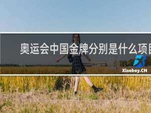 奥运会中国金牌分别是什么项目