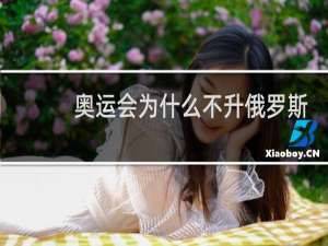 奥运会为什么不升俄罗斯国旗