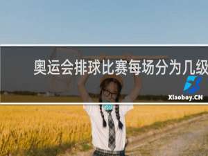 奥运会排球比赛每场分为几级