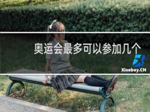 奥运会最多可以参加几个项目