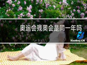 奥运会残奥会是同一年吗