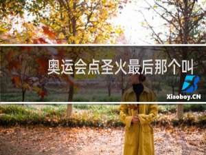 奥运会点圣火最后那个叫什么
