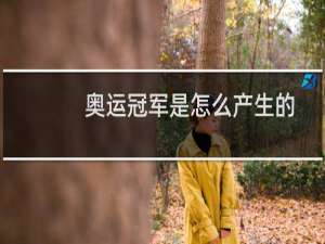 奥运冠军是怎么产生的