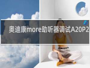 奥迪康more助听器调试A P P