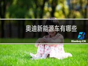 奥迪新能源车有哪些