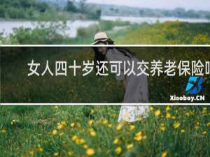 女人四十岁还可以交养老保险吗
