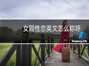 女同性恋英文怎么称呼