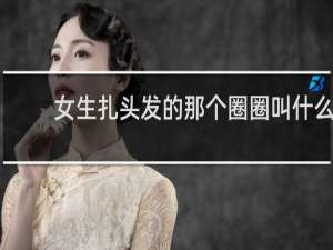 女生扎头发的那个圈圈叫什么