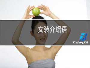 女装介绍语
