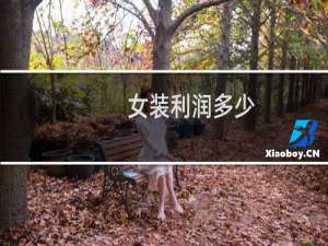 女装利润多少