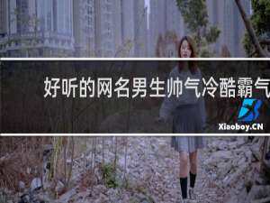 好听的网名男生帅气冷酷霸气