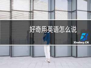 好奇用英语怎么说