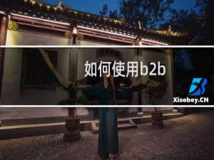 如何使用b2b