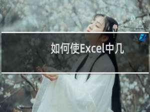 如何使Excel中几行或者几列固定不移动