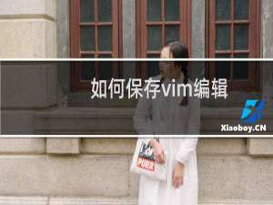 如何保存vim编辑