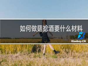 如何做菇捻酒要什么材料