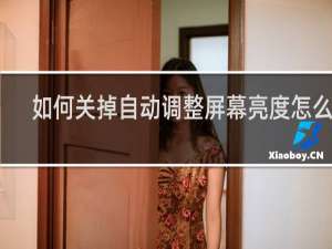 如何关掉自动调整屏幕亮度怎么办