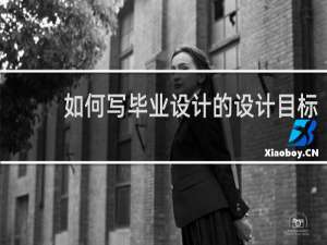 如何写毕业设计的设计目标