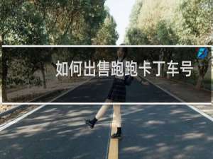 如何出售跑跑卡丁车号